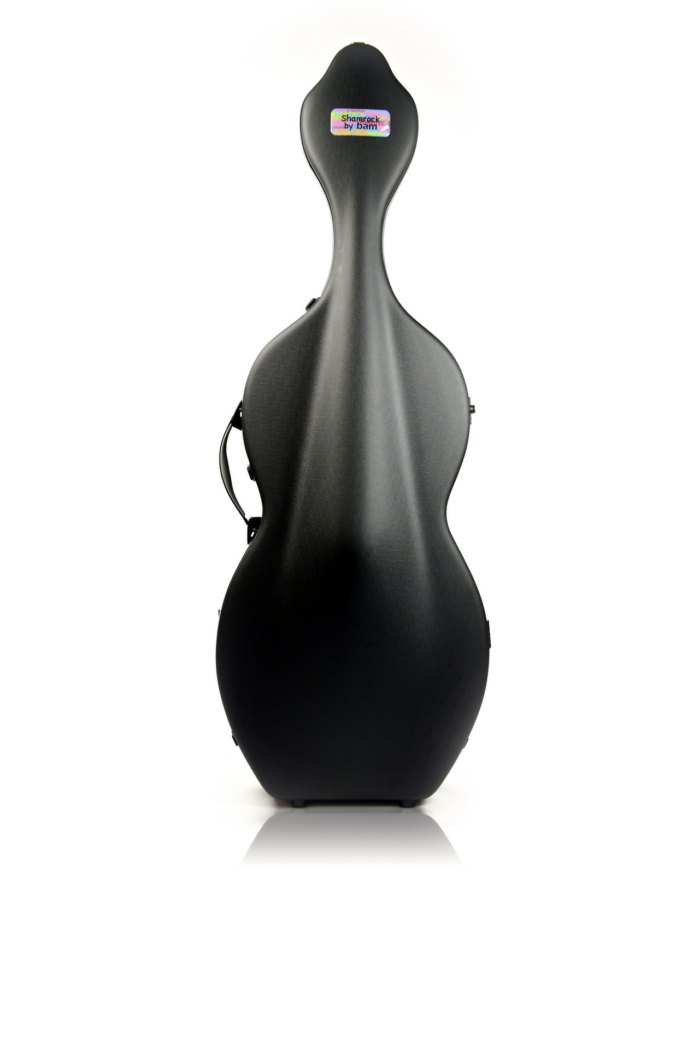 Hightech Shamrock Cellokasse med hjul - Black Textured
