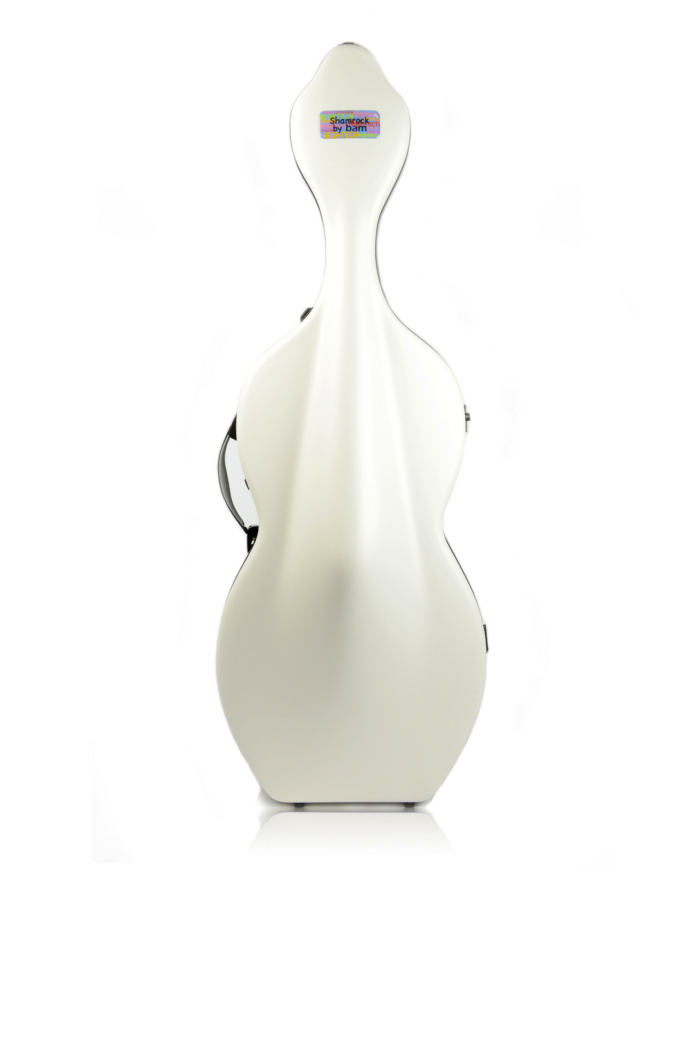 Hightech Shamrock Cellokasse med hjul - Hvid