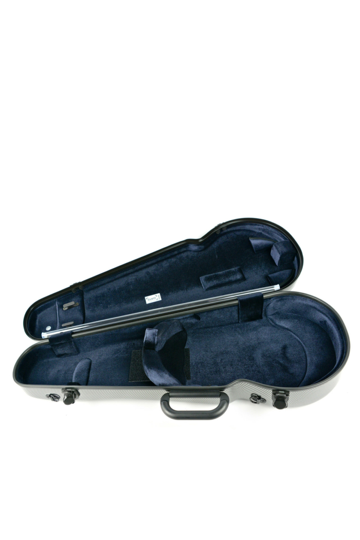 Hightech Contoured Bratschkasse - Silver Carbon look - Image 3