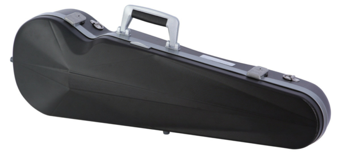 THE OPERA Hightech Contoured Violin Case - Sort polycarbonat - Sølv udgave - Image 5