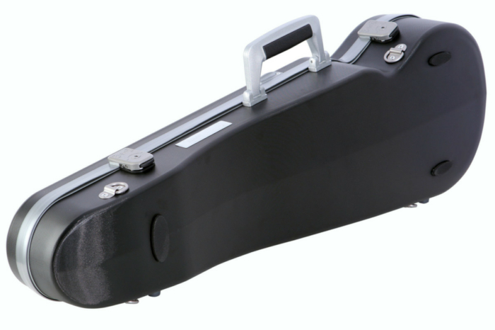 THE OPERA Hightech Contoured Violin Case - Sort polycarbonat - Sølv udgave - Image 4
