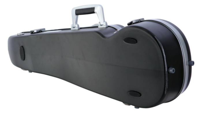 THE OPERA Hightech Contoured Violin Case - Sort polycarbonat - Sølv udgave - Image 3