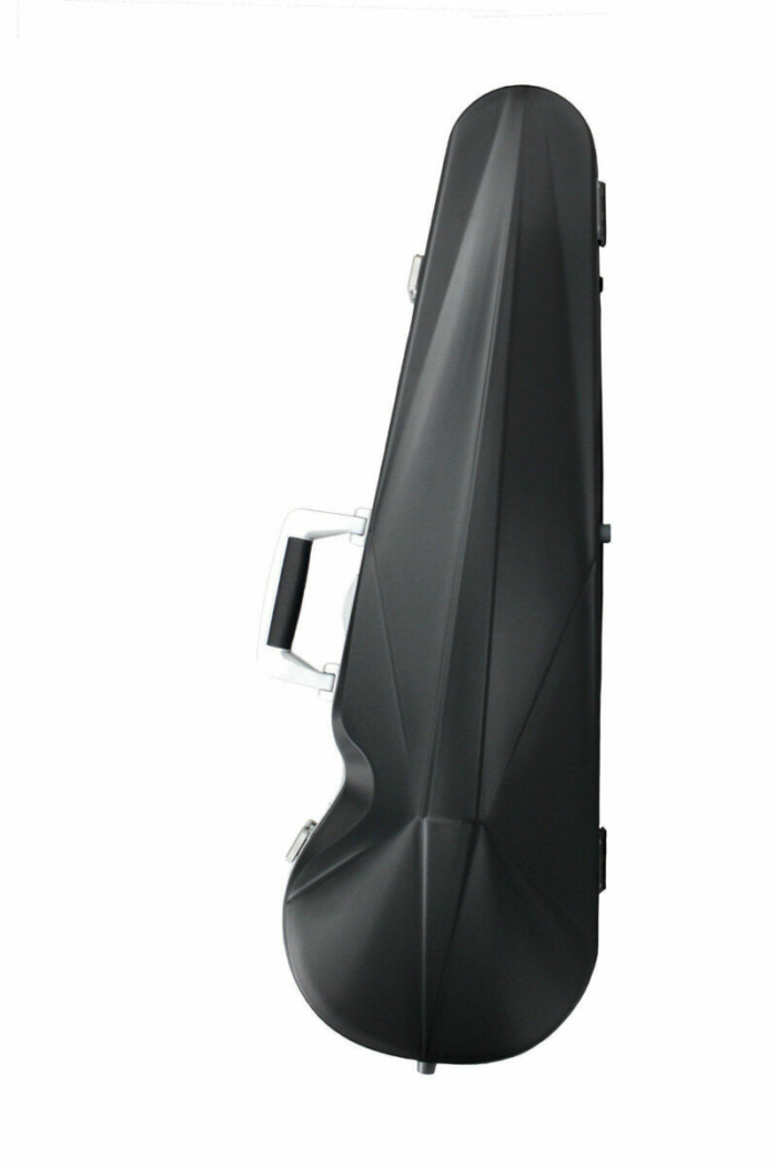 THE OPERA Hightech Contoured Violin Case - Sort polycarbonat - Sølv udgave