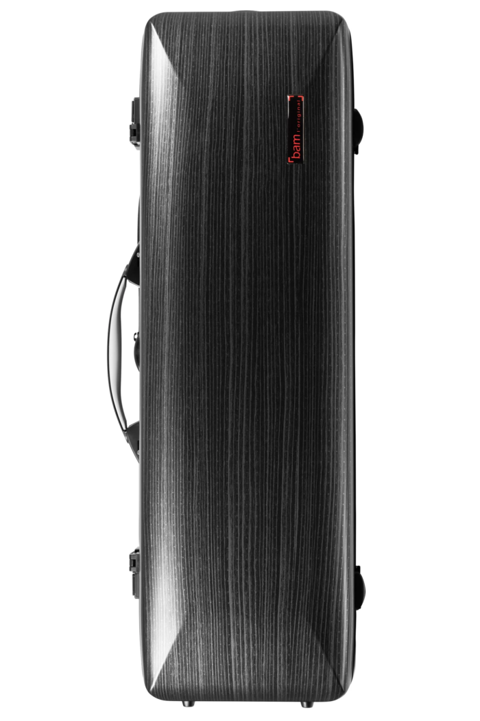 NYT DESIGN! Rektangulær HIGHTECH violinetui med musiklomme - Black Lazure