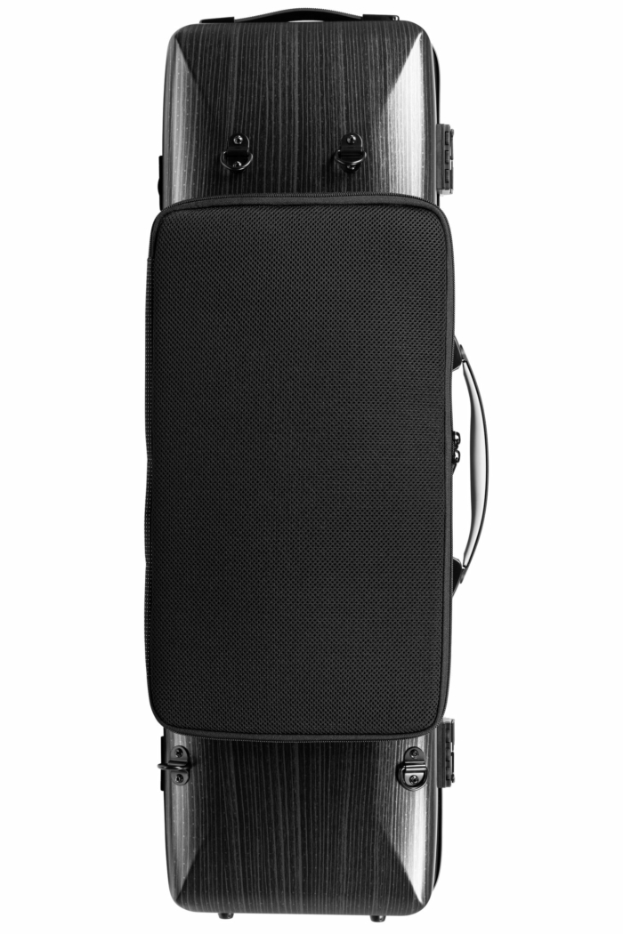 NYT DESIGN! Rektangulær HIGHTECH violinetui med musiklomme - Black Lazure - Image 2