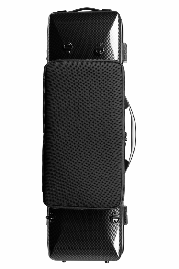 NYT DESIGN! Rektangulært HIGHTECH violinetui med musiklomme - Black Carbon - Image 2
